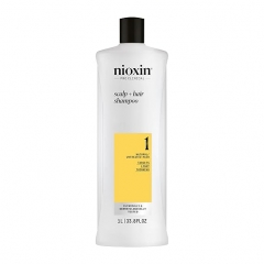Nioxin Scalp + Hair Thickening System 1 Shampoo, For Natural Hair with Light Thinning, 33.8 fl oz (Packaging May Vary)