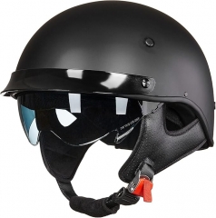 ILM Fiberglass Half Helmet Motorcycle Men Women Adult Open Face Motorcycle Helmes with Sun Visor DOT 731