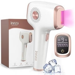 NNZA Laser Hair Removal with Ice Cooling Care Function for Women Permanent,999,999 Flashes Painless IPL Hair Remover, Hair Removal Device for Armpits Legs Arms Bikini Line (1-White