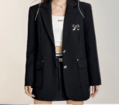 Sparkling diamond bow silhouette suit women's autumn new sweet cool design sense versatile blazer
