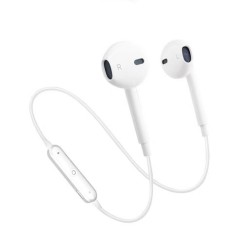 KONGFEI STORE White Bluetooth earphones, Made of silicone, a charging White Bluetooth earphones, Made of silicone, a charging case, New semi-open type,  Work ,Daily