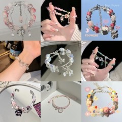 2024 The Latest Novelty Summer Dopamine Bracelet Agate Material Adjustable Knot Hot Sale