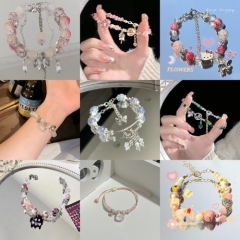2024 The Latest Novelty Summer Dopamine Bracelet Agate Material Adjustable Knot Hot Sale