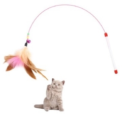 High toughness two-color feather steel wire cat stick