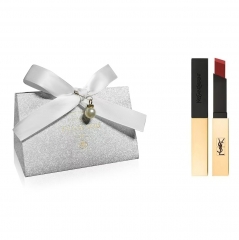 YSL Saint Laurent small black stripe thin tube lipstick matte matte matte surface easy to color lasting color 2g