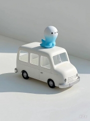 Exquisite blue and white children's toy bus