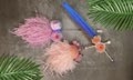 High toughness two-color feather steel wire cat stick