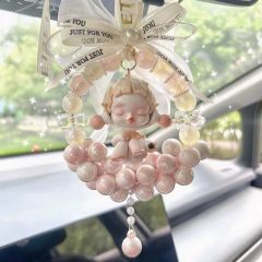 Car Hanging Decoration with Doll and Beads