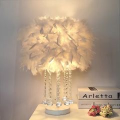 Feather - Decorated Table Lamp