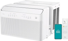 Midea 12,000 BTU U-Shaped Smart Inverter Air Conditioner–Cools up to 550 Sq. Ft., Ultra Quiet with Open Window Flexibility, Works with Alexa/Google Assistant, 35% Energy Savings, R