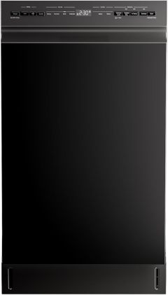 Midea MDF18A1ABB Built-in Dishwasher with 8 Place Settings, 6 Washing Programs, Stainless Steel Tub, Heated Dry, Energy Star, Black