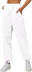 Women's loose high-waisted sweatpants autumn clothing casual jogging pants Y2k aesthetic warm long pants with pockets