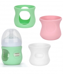 The silicone sleeve for WULIN baby bottles can keep warm and prevent scalding.
