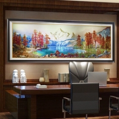 Sunlight on the Golden Mountain Living Room Decorative Painting 2024 New Sofa y