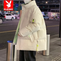 QSaturday fixed holiday double-sided 90 white duck down retro down jacket men's winter warm men's winter clothing loose