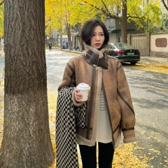 DGAEARGlacier Bluegrass Women's Outerwear 2024 New Winter Fashion Young Eco-Friendly Fox Fur Coat