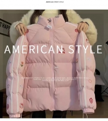 Cute and Sweet Kitty Cat Cotton Robe, Women's Winter Design, Niche Academy, Thickened Warm Cotton Robe, Bread Robe, Jacket