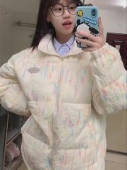 Down and cotton jacket for women, 2024 new winter Korean style thick cotton jacket, small stature, super beautiful cotton jacket, winter coat