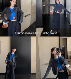 Two knitted sweaters women's autumn lazy style sweater soft waxy cardigan retro long-sleeved top