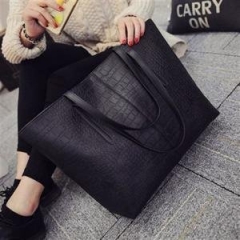 High-grade exotic niche black bag ladies new Joker Message bag fashion handbag