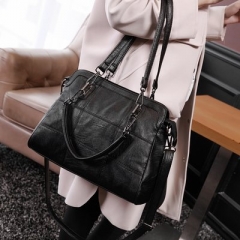 High-grade exotic niche black bag ladies new Joker Message bag fashion handbag