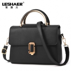High-grade exotic niche black bag ladies new Joker Message bag fashion handbag