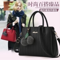 High-grade exotic niche black bag ladies new Joker Message bag fashion handbag