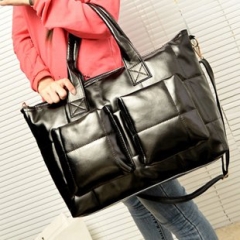 High-grade exotic niche black bag ladies new Joker Message bag fashion handbag