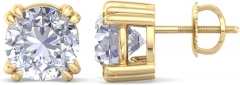 Martha Stewart Lab Grown Diamond Stud Earrings in 14 Karat Gold, Lab Grown Diamond Earrings for Women