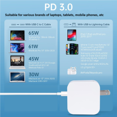 65W GaN charger PD fast charger for iPhone computer power adapterSparkTech0636