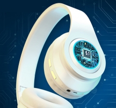 LenMax0643 Cross-border new B39 luminous wireless Bluetooth headset headset with folding card.
