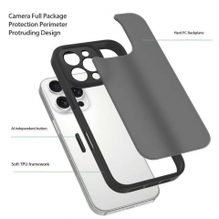 Pulse0105 Skin Feeling Acrylic Magnetic Suction Case For Apple 16 Mobile Phone Case Iphone16Promax Smart Button Protection Case