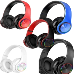 Auttkx0504 Cross-border New Model B39 Glowing Head-mounted Bluetooth Headphones, Bluetooth 5.0 Protocol, Foldable with Card Slot and Call Function, Jieli Chip, Stereo on Both Side