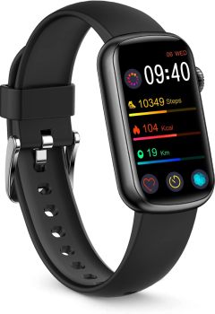 chiclet0213FITVII Slim Fitness Tracker with Blood Oxygen, Blood Pressure, 24/7 Heart Rate and Sleep Tracking, IP68 Waterproof Activity Trackers and Smart Watches with Step Tracker,