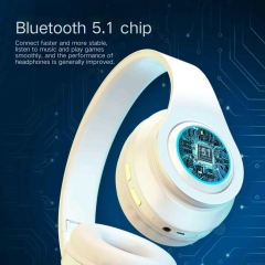 New B39 Luminous Wireless Bluetooth Earphones Head mounted Call Folding Insert Card Head mounted Bluetooth Earphones