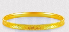 CRD Gold bracelet Full Gold 999 shiny Dragon Scale Solid bracelet CNC bright mirror Gold Big gram heavy women