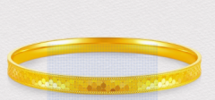 CRD Gold bracelet Full Gold 999 shiny Dragon Scale Solid bracelet CNC bright mirror Gold Big gram heavy women