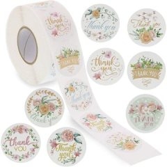 Paper Junkie Floral Thank You Stickers Suitable For DIY Projects Home Decoration And So On