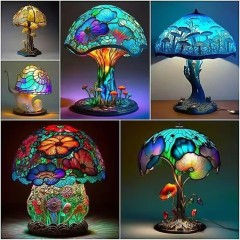 Home decoration mushroom table lamp ornament