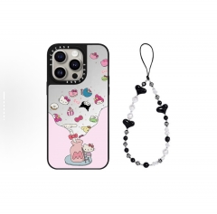 HASEE Acrylic Phone Case with High - end Electro - plated Silver Mirror Finish, All - round Anti - drop Protection, Cute Pink Bottle Shape, Compatible with iPhone 16/15/14/Plus/13/