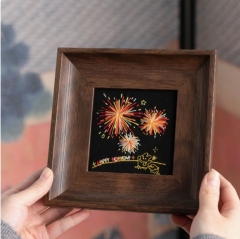 DIY embroidery material kitHandmade birthday gift for couples, self - embroidered fireworks home decoration摆件 (ornamental piece), hanging ornament, decorative photo frame painting