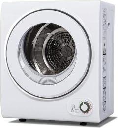 Euhomy 110V Portable Clothes Dryer 850W Compact Laundry Dryers 1.5 cu.ft Front Load Stainless Steel Electric Dryers Machine with Stainless Steel Tub for Apartment,RVs,Dorms,White E