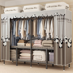 No-Installation Foldable Wardrobe for Home/Bedroom – Sturdy & Durable Fabric Closet with All-Steel Frame