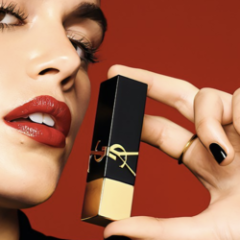 YSL Saint Laurent small black stripe thin tube lipstick matte matte matte surface easy to color lasting color 2g