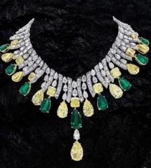 Saudi Arabian national style jewellery necklace, hand set in sterling silver, gemstone quality is jade agate
