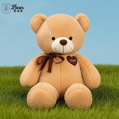 Cute Love Heart Teddy Bear Plush Toy, Soft Stuffed Animal Bear with Ribbon, Cute Room Decor & Perfect Hugging Gift for Kids, Girls, Lovers & Anniversary