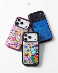 Murakami x CASETiFY Flower Phone Case, Cute Sunflower Smile Design Shockproof Protective Cover Compatible with iPhone 16/15/14/13 Pro Max