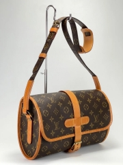 Vintage Multicolor Monogram Bucket Bag, Designer Noé Style Handbag with Drawstring & Removable Strap, Luxury Canvas Satchel for Women