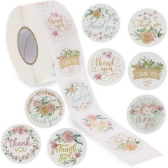 Paper Junkie Floral Thank You Stickers Suitable For DIY Projects Home Decoration And So On