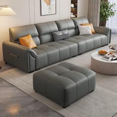 Luxury Faux Leather 3-Seater Sofa, High-Grade Waterproof Tech Cloth Couch with Thick Foam Cushion for Modern Home Decor